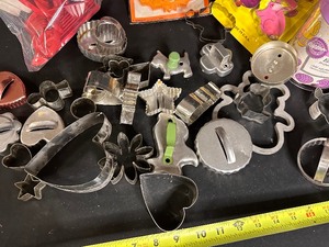 Variety of Vintage Metal and Plastic Cookie Cutters