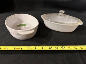 Glasbake Covered Casserole Dish and Green Bean Casserole Dish