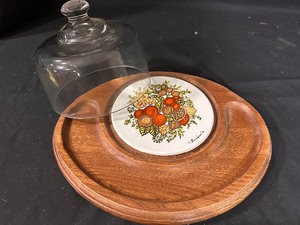 Vintage Goodwood Covered Wood Cheese Plate