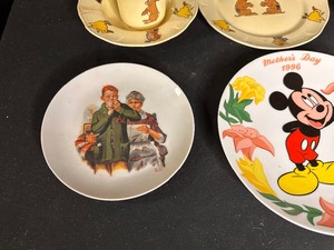 Vintage Plates - Mount Clemens Pottery, Walt Disney Mothers Day, Norman Rockwell Angel with a Black Eye Plates