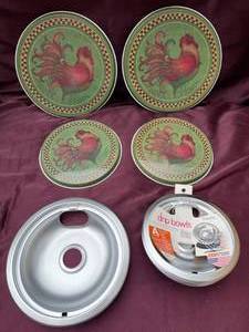 lot 24 image: NEW Set Of Stove Top Burner Covers-Fits Most (Not GE & Hot Point)