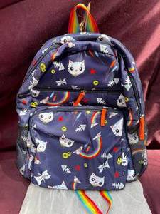 lot 44 image: NEW Kitty Back Pack. Heavier Fabric & Soft Cushion Straps