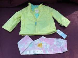 lot 64 image: NEW With Tags Size 2T Pants & NEW Size 3T Pants-YellowGreen & WhitePink