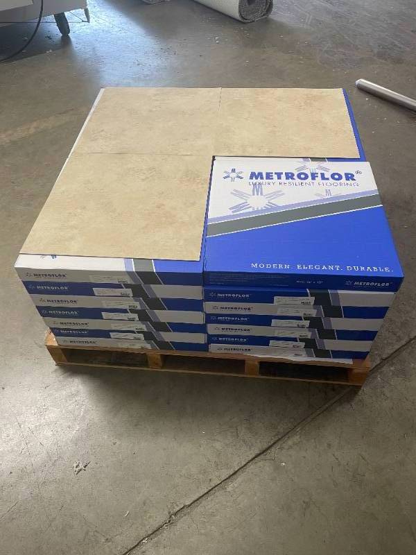 360 SF of Premium 20mm Wear Layer Luxury Vinyl Tile - 18x18 - Bisque- G3