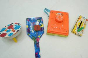 Vintage tin hand toys