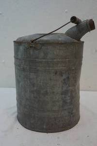 Galvanized gas can
