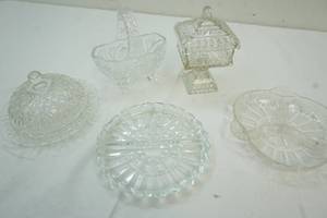Vintage clear glass vases