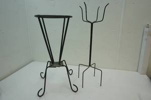 Vintage metal plant stands