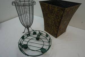 Vintage metal plant stands