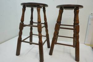 Vintage wooden bar stools