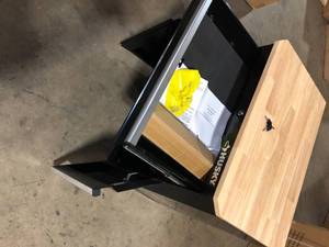 Husky Ready-to-Assemble 24-Gauge Steel 1-Drawer 2-Door Garage Base Cabinet in Black (28 in. W x 33 in. H x 18 in. D) Customer Returns SeePictures