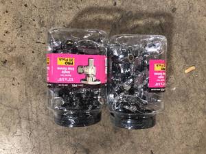Lot of 2 Apollo 12 in. PEX-B Barb x 38 in. Compression Brass Quarter-Turn Angle Stop Valve Jar, Chrome-Plated Pro Pack (20-Pack) Customer Returns See Pictures