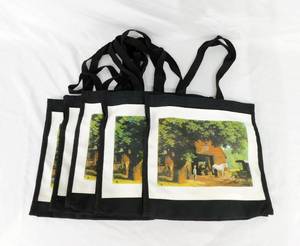 Lot of 5 Paul Detlefsen Horse and Buggy Days Canvas Bags with Front Pocket