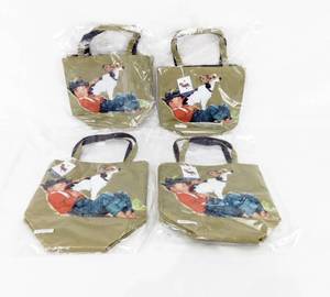 Lot of 4 Norman Rockwell Adventures Between Adventures Canvas Bags