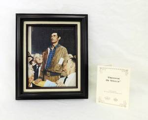 1997 Norman Rockwell Freedom of Speech Limited Edition Framed Canvas Print