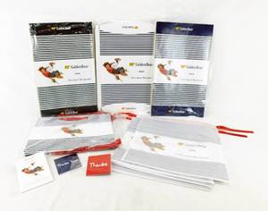 Large Lot of Golden Bear Meets Norman Rockwell Gift Boxes, Bags and Note Cards