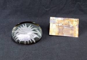 Vintage Carved Crystalware Paperweight