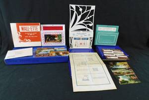 Lot of 2 Vintage Wall-Ette Note Holders and Vintage 1962 Trivet Calendar