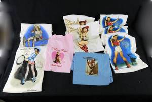 Lot of 9 New Vintage Gil Elvgren Pin Up T-Shirts