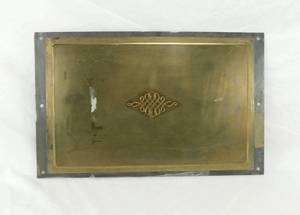 Large Vintage Scroll Brass Embossing Plate