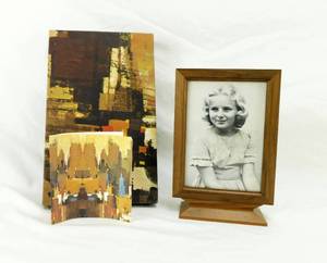 Vintage 2 Way Walnut Picture Frame in John Berkey Gift Box