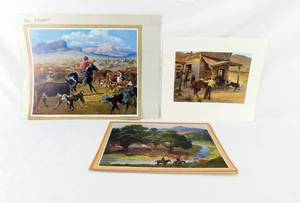 Lot of 9 Vintage George Phippen Western Prints