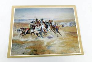 Lot of 13 Vintage Charles M Russell Attack On The Red River Prints