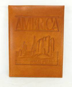 1990 America - Photographs by Jake Rajs and Foreward by James A. Michener Leather Bound Book