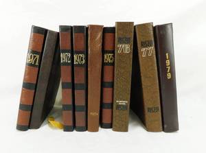 Vintage 1970s Leather Bound Executive Record Books