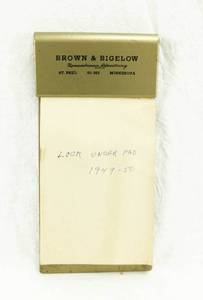 Vintage 19491950 Brown & Bigelow Notepad