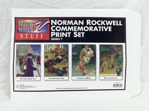 Lot of 19 Vintage Norman Rockwell Boy Scouts 4 Print Sets With Envelopes - 76 Prints and 19 Envelopes Total