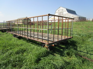 lot 17 image: 8x24 6 Wheel Hay Rack