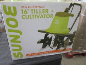 lot 10 image: Sun Joe 16 Corded Electric Tiller...