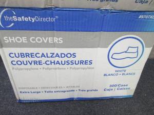 lot 155 image: Case of 300 XL White Shoe Covers...
