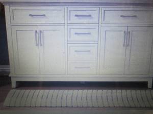 lot 170 image: Ove 60 inch Bathroom Vanity with do...