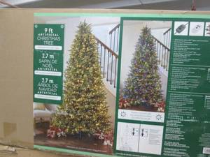 lot 188 image: 9 ft Lit Christmas Tree  open box, ...
