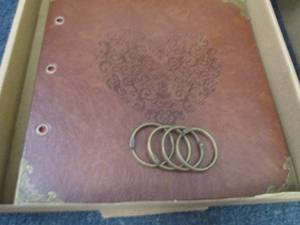 lot 303 image: Leather Covered ScrapbookPhotoGue...