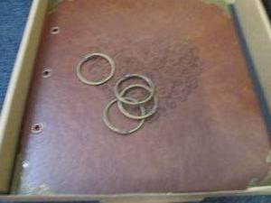 lot 304 image: Leather Covered ScrapbookPhotoGue...