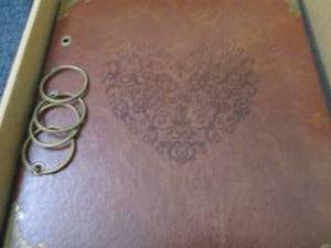 lot 305 image: Leather Covered ScrapbookPhotoGue...
