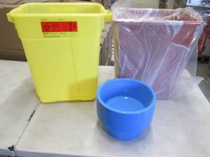 lot 331 image: Waste Bins, Stack of Small Basins...