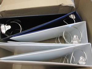 lot 332 image: 5- 3 Ring Binders...