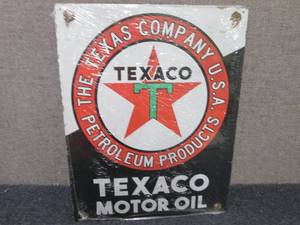 lot 351 image: Metal TexacoSign 16x12.5 inches...