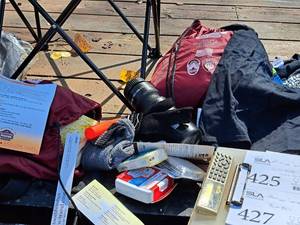 lot 425 image: Union Gospel Bag, Nail Care Set, First Aid Kit, Emergency Blanket, Misc. Gear