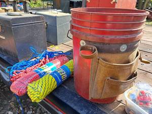 lot 431 image: Tool Bucket, Rolls of Unicord Polyvalent Cable