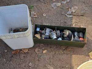 lot 474 image: Fusetron Dual Element Fuse FRN150, Engler Hour Gauges, Various Pressure Gauges