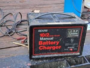 lot 537 image: Sears Manual 102 Amp 12 Volt Battery Charger