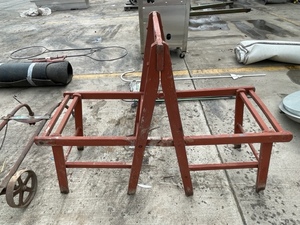 lot 64 image: Vintage Wood Back to Back Fold Up Chair