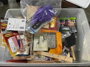 lot 93 image: Hardware Items and Tote