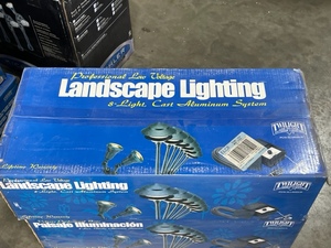 lot 105 image: 8 Light Low Voltage Landscape Lighting NEW