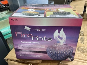 lot 131 image: Wind Flame IndoorOutdoor Tabletop Fire Pot NEW